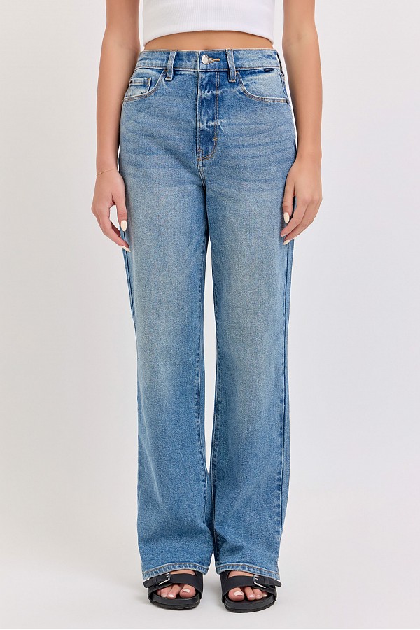 Super High Rise Dad Jean with Mini Slit